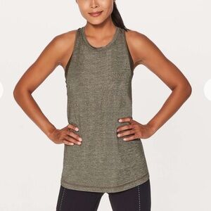 Women's Olive Green Athletic Tank Top